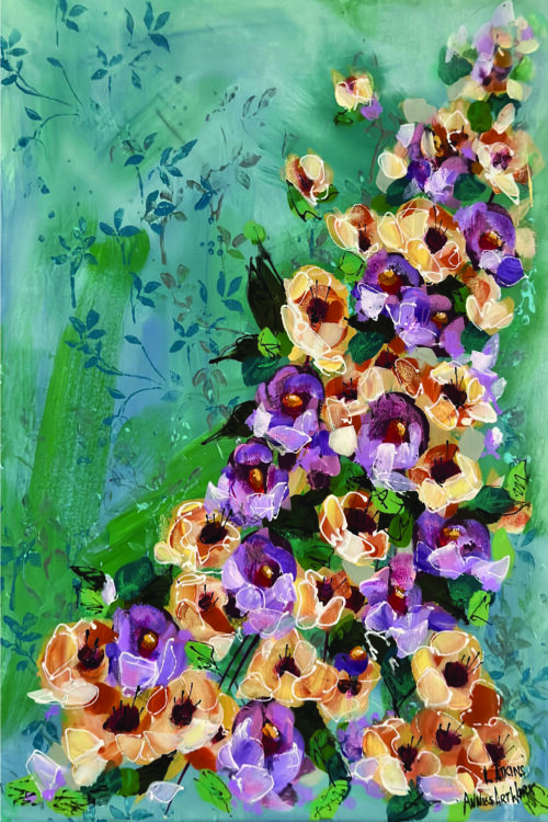Petals In Motion Tea Towel